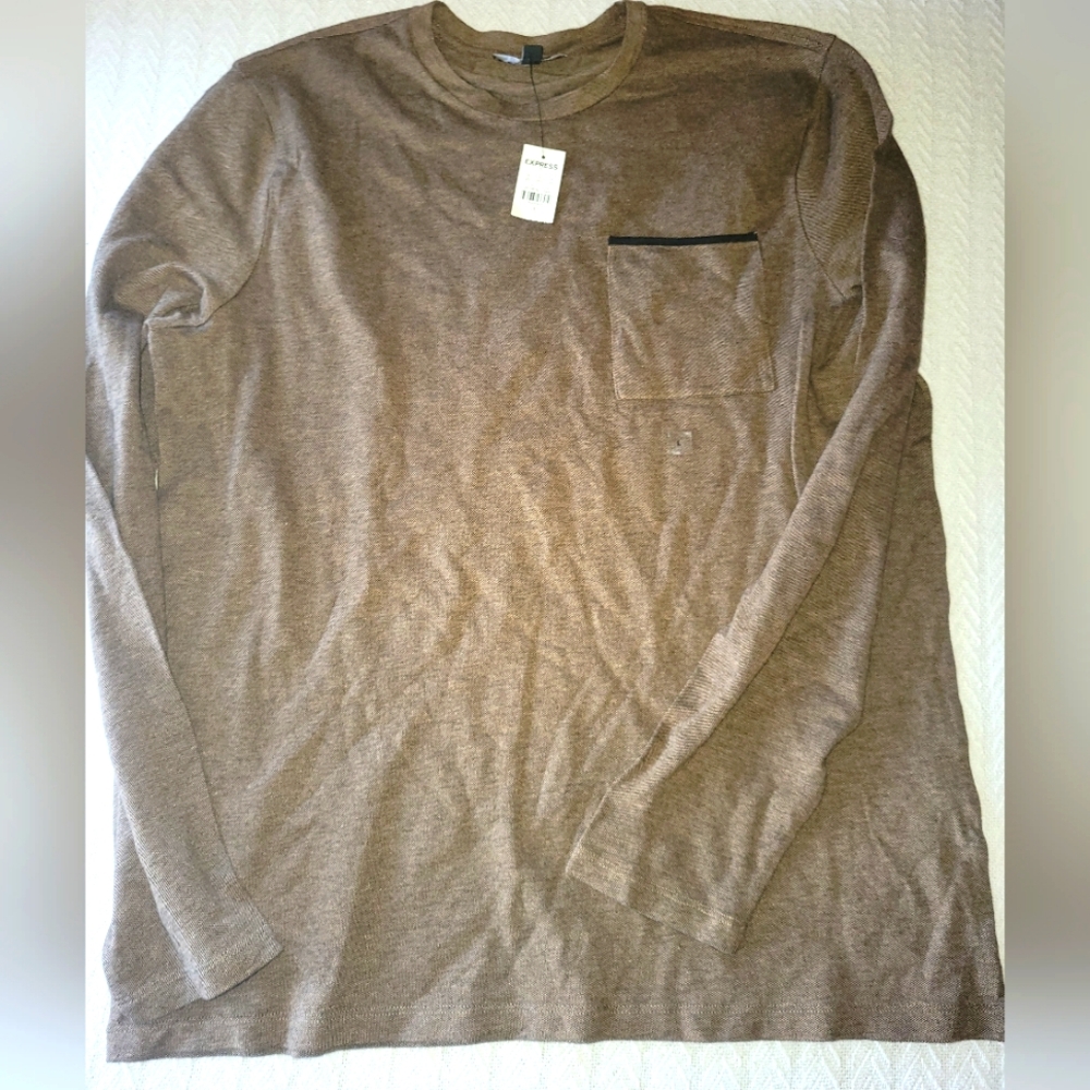 Express Long Sleeve Textured Casual Pull Over Large